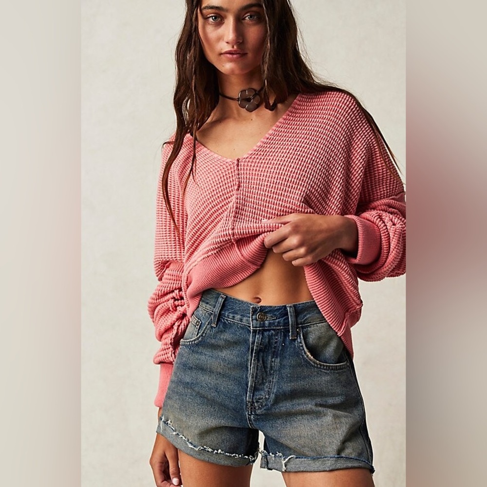 New Free People✨Into You Pullover Sweater- Rosette